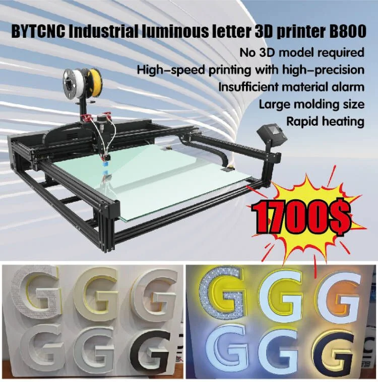 3D Letter Printer for Sign Fdm Material Luminous LED Letters Printing Machine