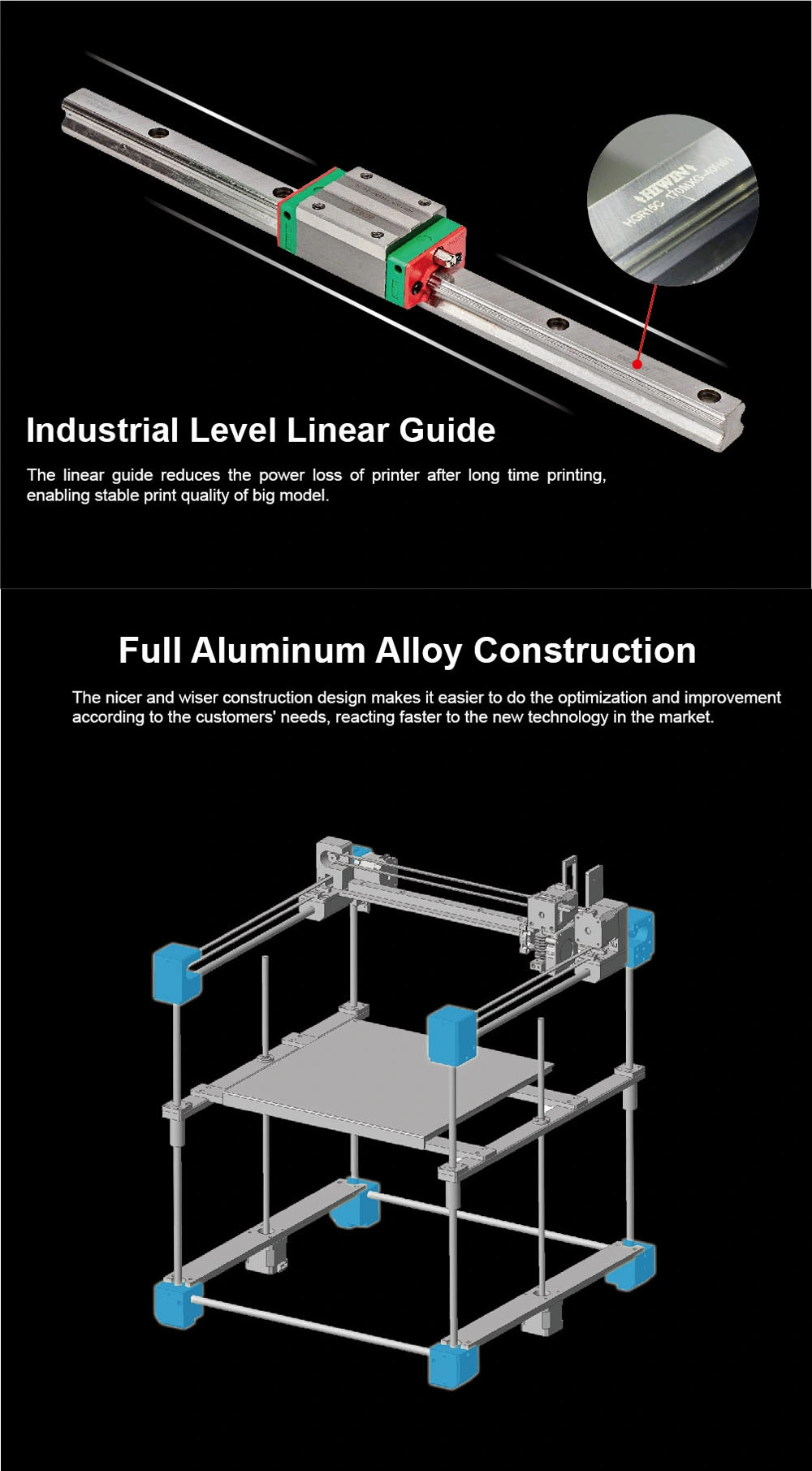 Plus Industrial Grade Fdm 3D Printer High Precision Printing Machine for Model Printing