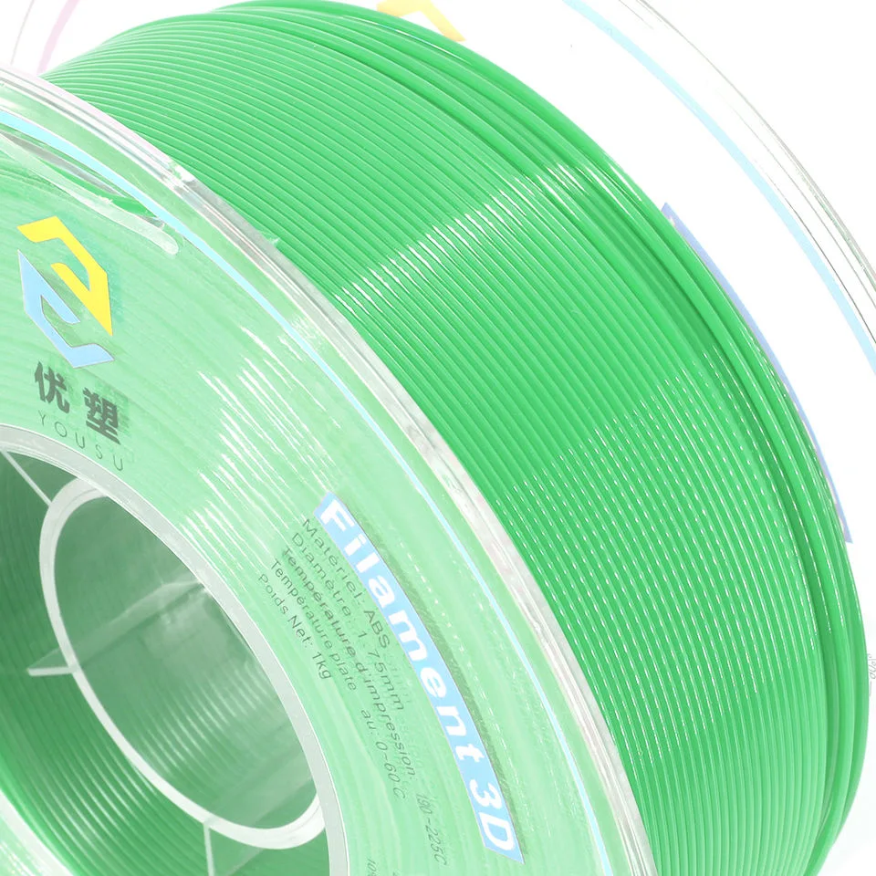 Wholesa ABS Plus 3D Printers ABS+ Filament 1.75mm 2.85mm Fdm 3D Printing Material Even Stronger More Durable Less Warping Green Filaments