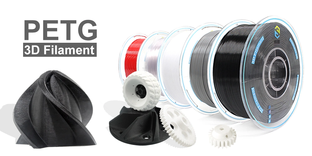 High Quality USA Imported Raw Materials 3D Printers PETG Filament Water Resistant 3D Printing Material Specially for Outdoors 3D Printers Black Filaments 1kg